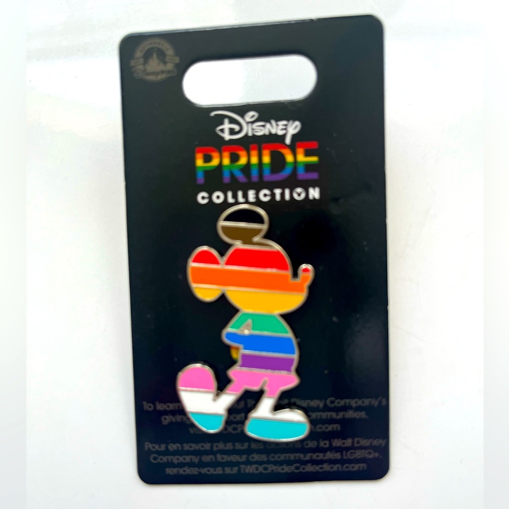 Disney Pride Mickey Mouse Silhouette Rainbow Pin